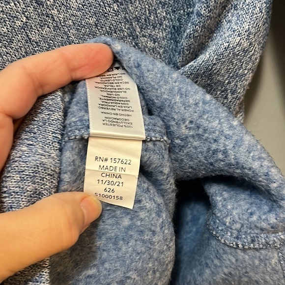 Eddie Bauer Blue Radiator Fleece Long Full Zip Jacket with Hood women’s S - Picture 6 of 10